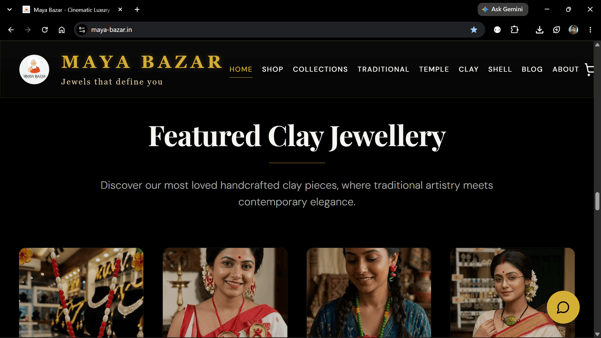 Maya Bazar website product collection